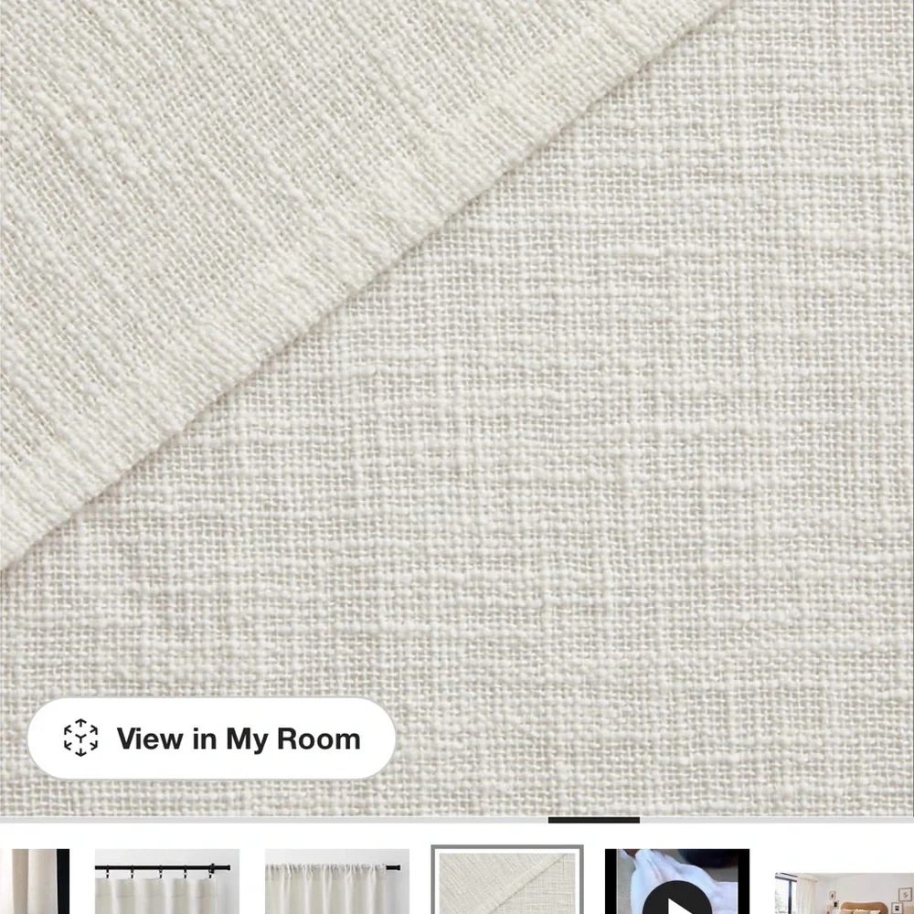 Crate & Barrel Lindstrom Sheer Ivory Curtain Panels
